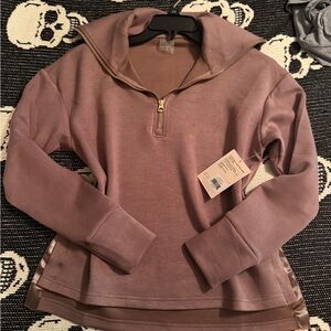 Women’s Size XS Dusty Rose Half-Zip Sweatshirt